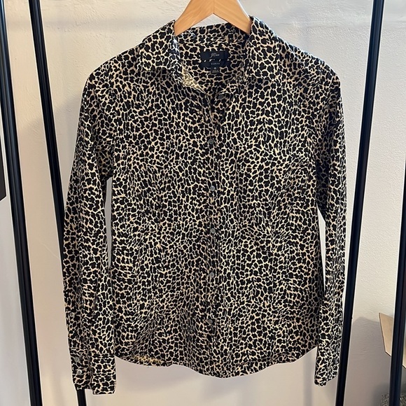 J Crew // Leopard Print Button Down Shirt - Picture 3 of 7
